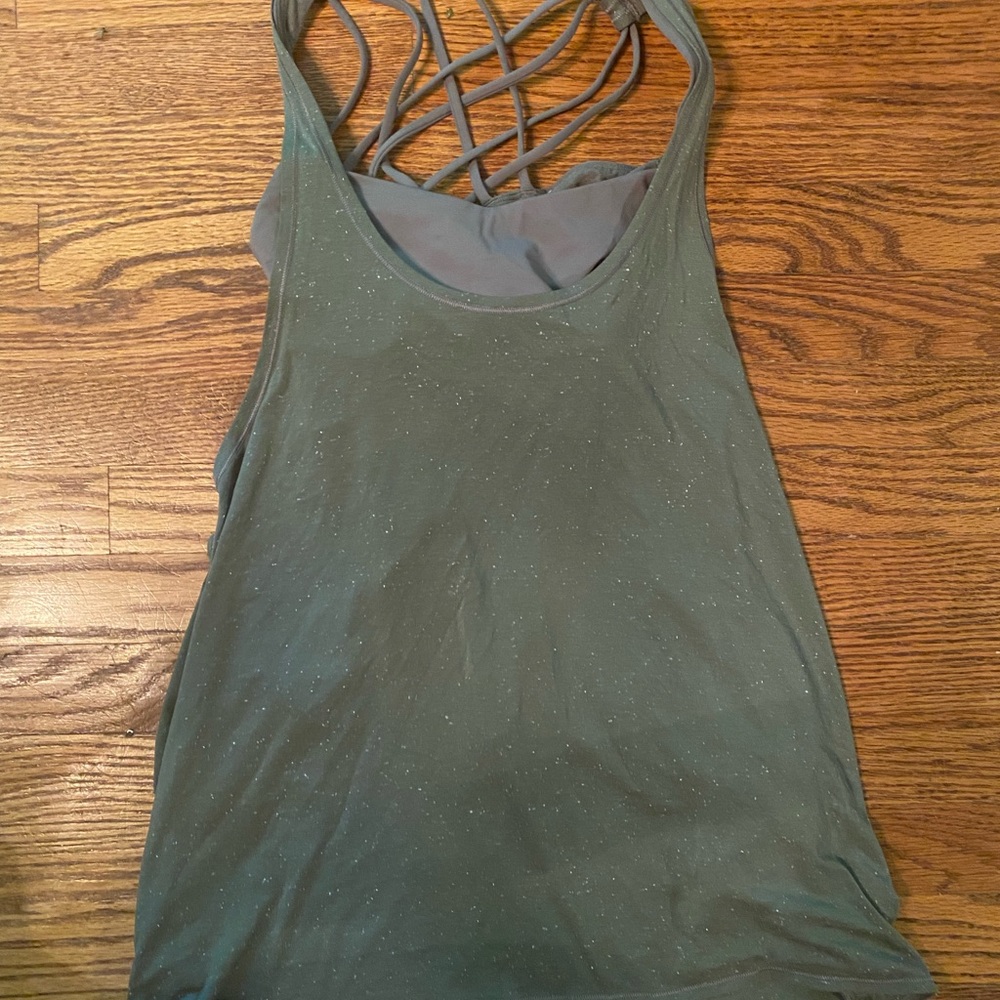 Lululemon olive tie back tank